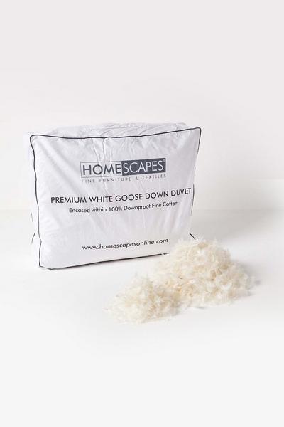 Homescapes White Premium White Goose Down 4.5 Tog Summer Duvet