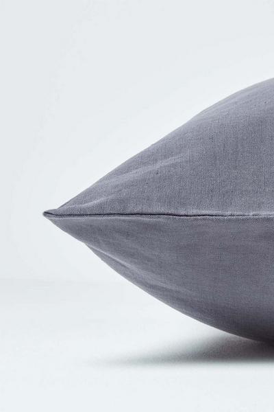 Homescapes Dark Grey Linen V Shaped Pillowcase