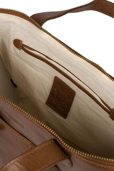 Conkca London Tan 'Harp' Leather Tote Bag