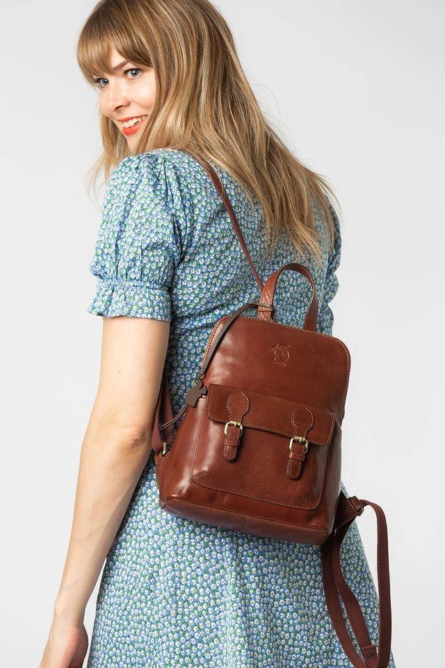 conkca leather backpack