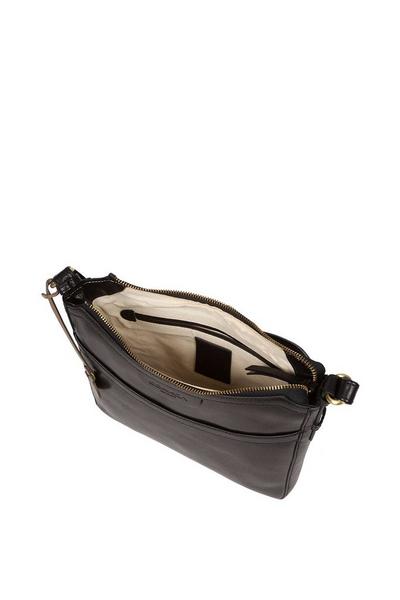 Conkca London Black 'Tamara' Leather Cross Body Bag