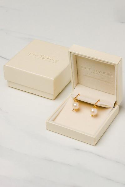 Pure Luxuries London Gold Gift Packaged 'Mendes' 18ct Gold Plated Sterling Silver Earrings