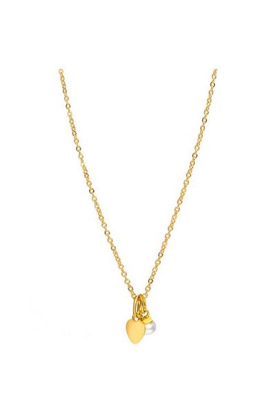 Pure Luxuries London Gold Gift Packaged 'Fonseca' 18ct Yellow Gold Plated 925 Silver with Freshwater Pearl Necklace