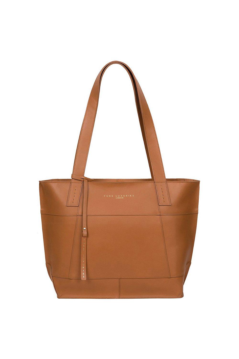 Stradivarius Canvas Bag nude-brown allover print elegant Bags Canvas Bags 