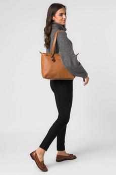 Conkca London Tan 'Molly' Leather Shoulder Bag