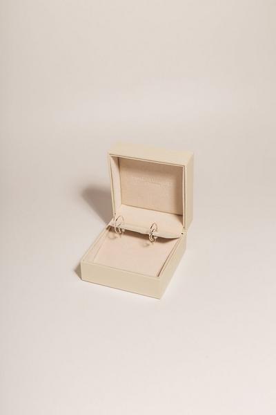 Pure Luxuries London Silver Gift Packaged 'Erika' 925 Silver Crescent Moon Hoop Earrings