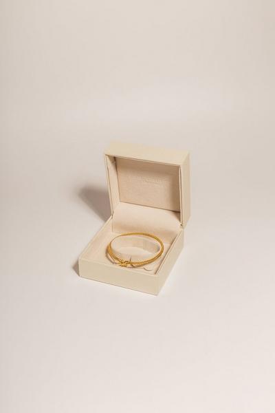 Pure Luxuries London Gold Gift Packaged 'Solene' 18ct Yellow Gold Plated 925 Silver Bracelet