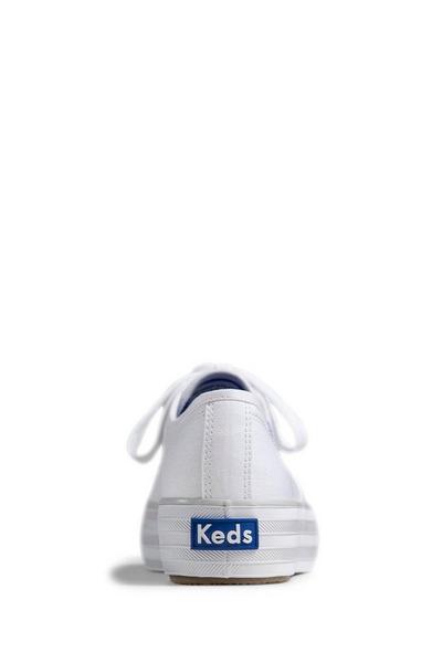 Keds White 'Triple Platform' Canvas Sneakers