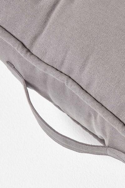 Homescapes Charcoal Cotton 2 Seater Booster Cushion