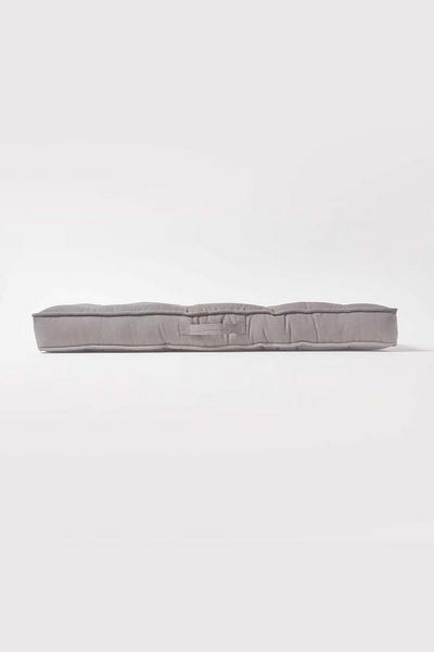 Homescapes Charcoal Cotton 2 Seater Booster Cushion