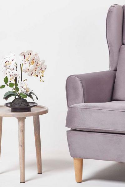 Homescapes White White Orchid 36 cm Phalaenopsis in Ceramic Pot