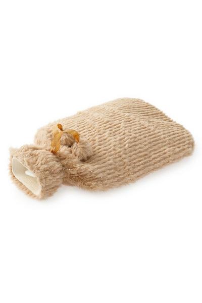 Blue Canyon  Hot water Bottle & Fur Cover Cream / Gold 2 Litre