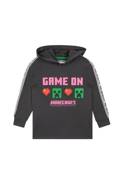 Minecraft Grey Gaming Hoodie Creeper Hooded Sweatshirt
