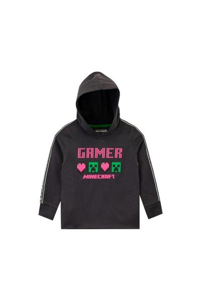 Minecraft Grey Gaming Hoodie Creeper Hooded Sweatshirt
