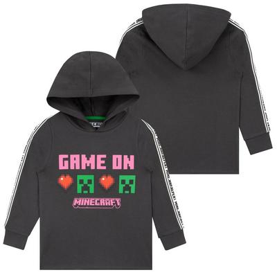 Minecraft Grey Gaming Hoodie Creeper Hooded Sweatshirt