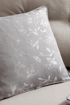 Curtina Grey 'Vintage Bird Trail' Premium Jacquard Weave Filled Cushion