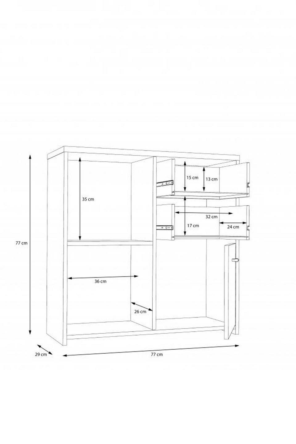 Storage Furniture | Large 3 Door 2 Drawer Storage Unit Matt White ...
