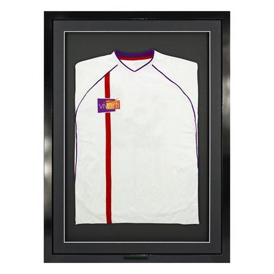 Vivarti Black Vivarti Junior Mounted Sports Shirt Display Frame, 50 x 70cm, Gloss Black Frame, Black Mount, Black Backing Card