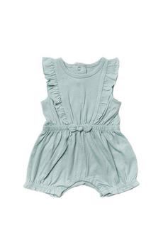 Miss Green Cotton Frill Sleeved Playsuit