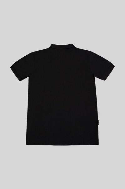 TopLook London Black Vertical Panel Short Sleeve Polo Shirt