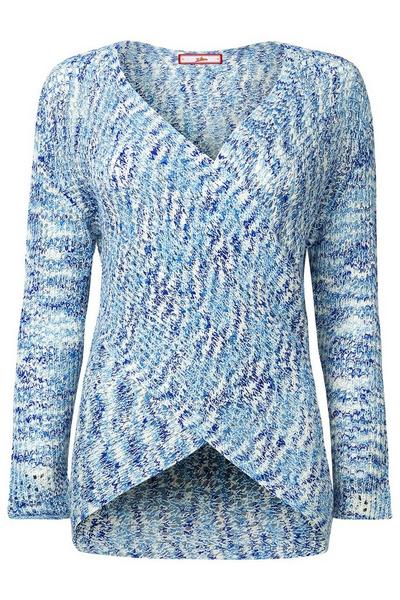 Joe Browns Blue Knitted Wrap Sweater