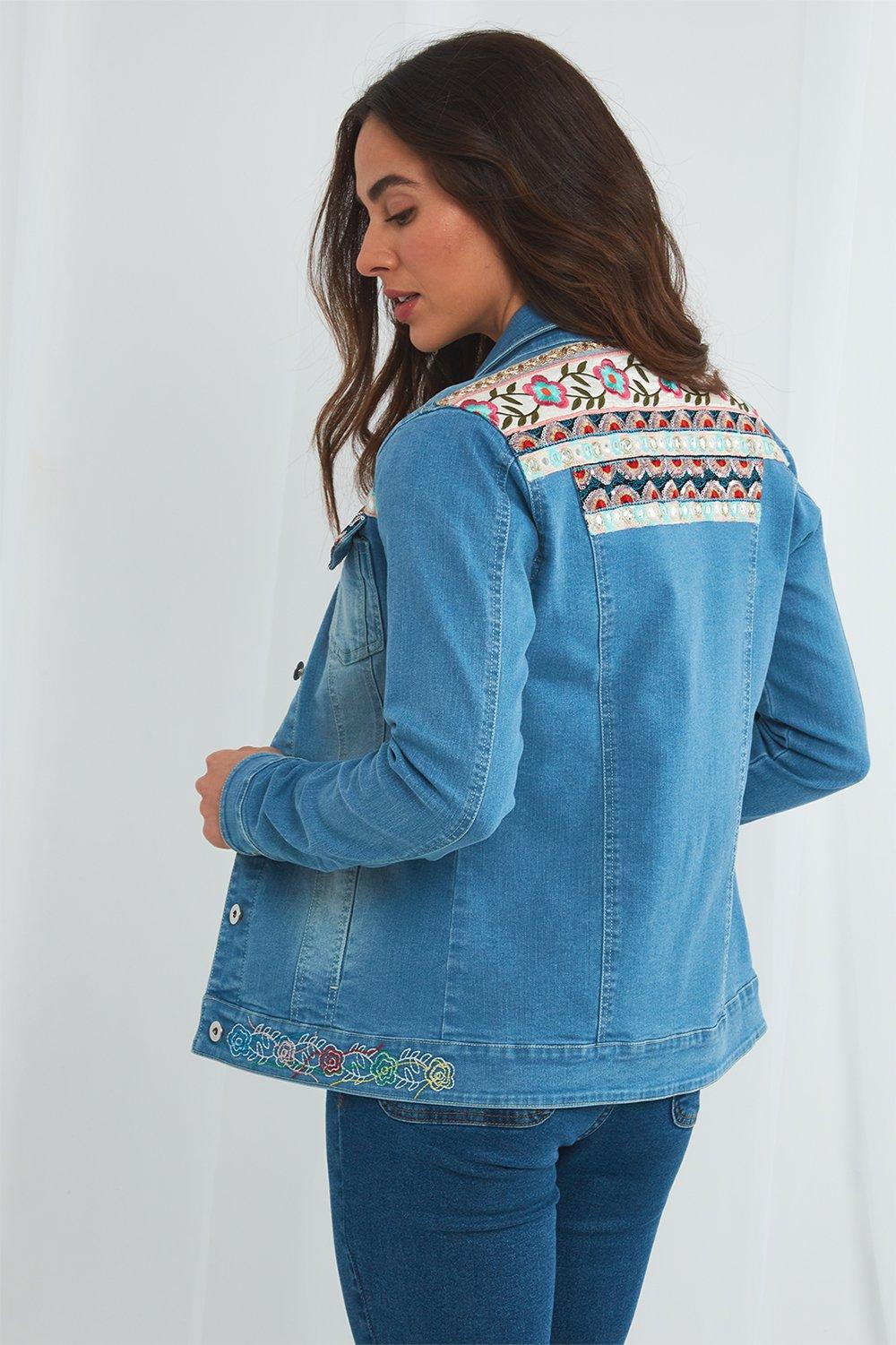 long denim jacket for ladies