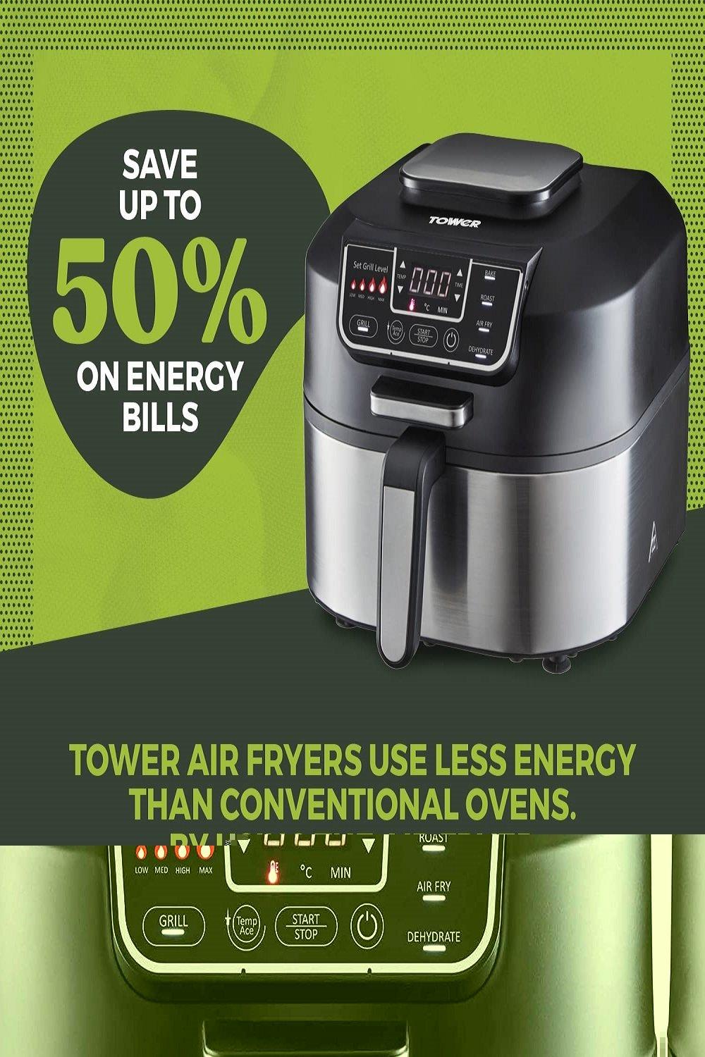 Fryers | 5.6L 5 In 1 Smokeless Grill | Tower