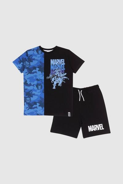 Marvel Black Avengers Team Set Top and Shorts Set