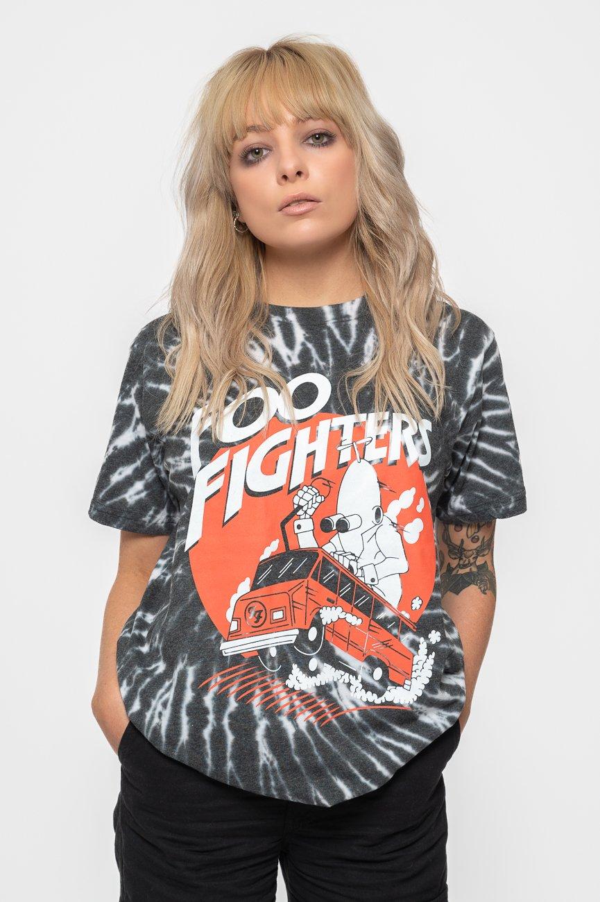 T-Shirts | Speeding Bus Dye Wash Fashion T Shirt | Foo Fighters