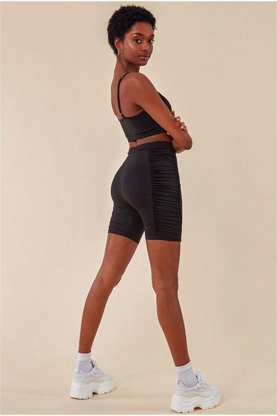 Cosmochic Black Side Detail Bralette & Cycle Short Set