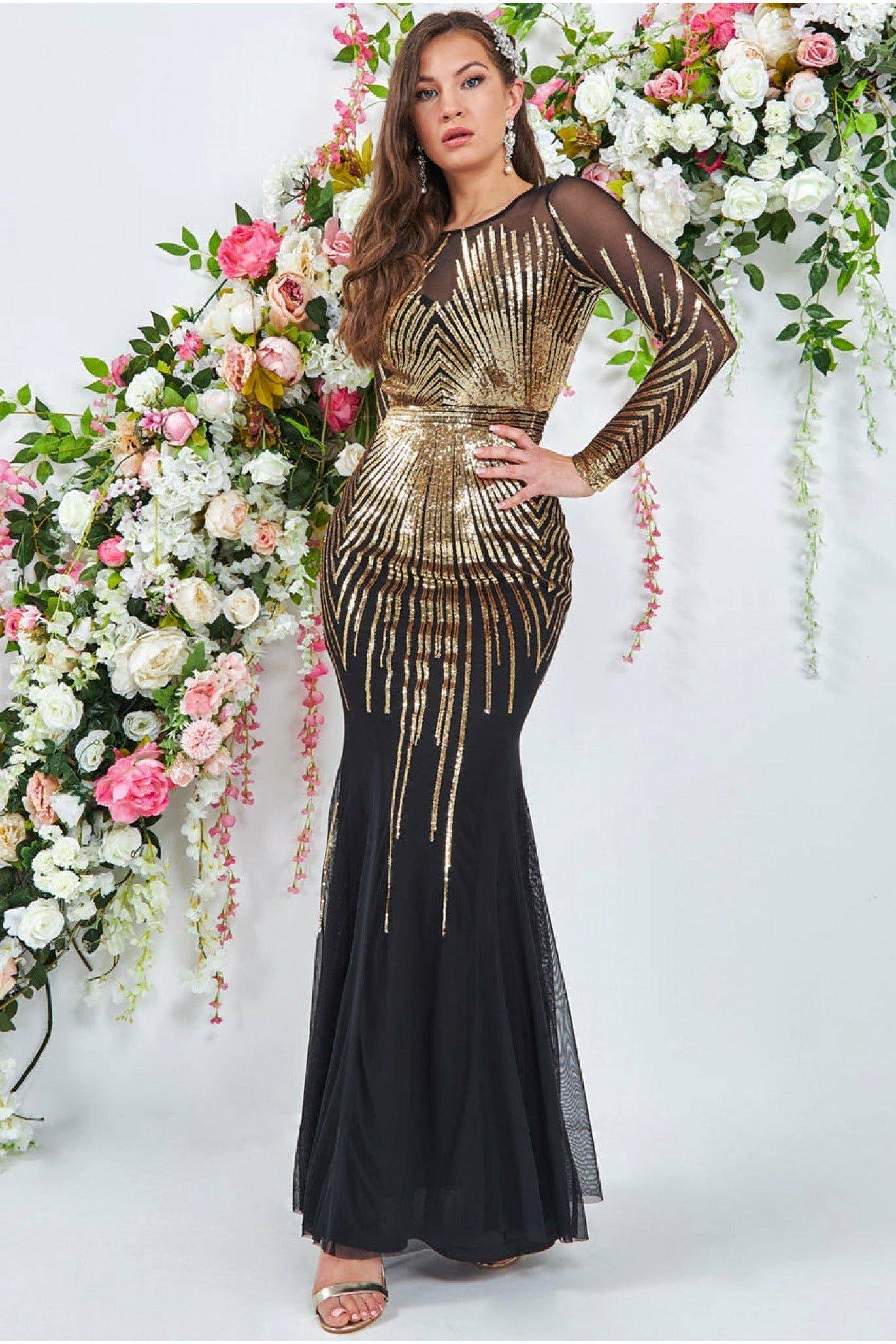 Dresses | Shooting Star Sequin Maxi Dress | Goddiva