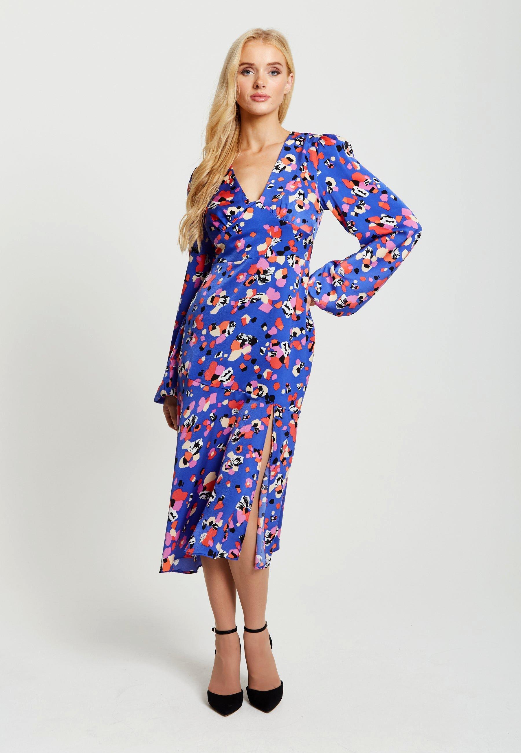 Liquorish Multicolour Abstract Dot Print Midi Dress | Debenhams