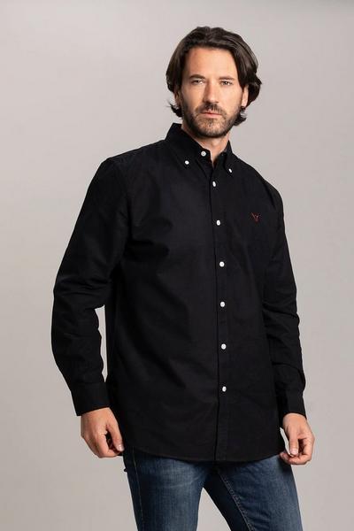 STONE VALLEY Black Warm Cotton Shirt