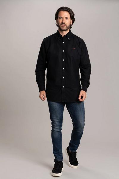 STONE VALLEY Black Warm Cotton Shirt