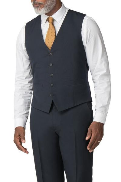Racing Green Navy Plain Waistcoat