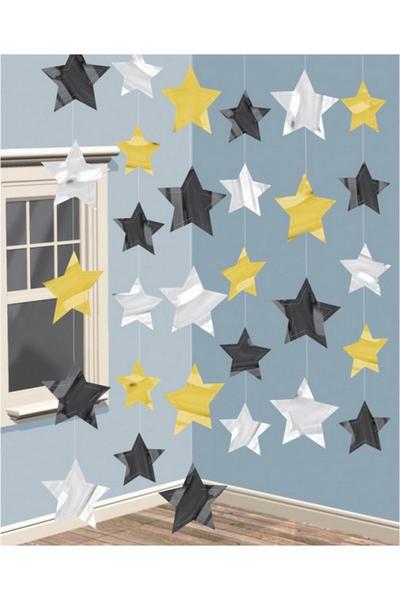Amscan Metallic Gold Star String Decoration