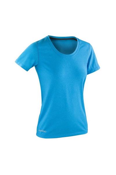 Spiro Blue Shiny Marl Fitness T-Shirt
