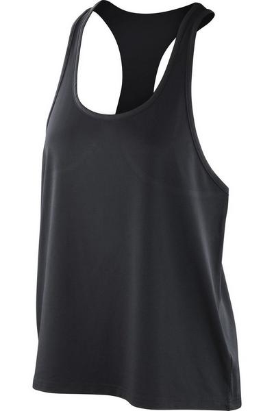 Spiro Black Softex Stretch Sleeveless Tank Top
