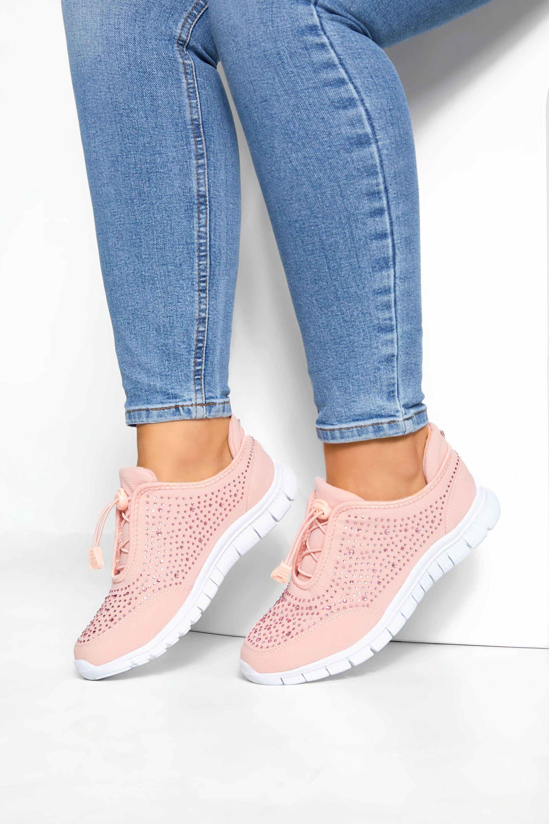 wide fit slip on trainers womens