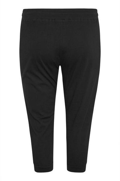 Yours Black Cropped Joggers