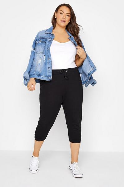 Yours Black Cropped Joggers