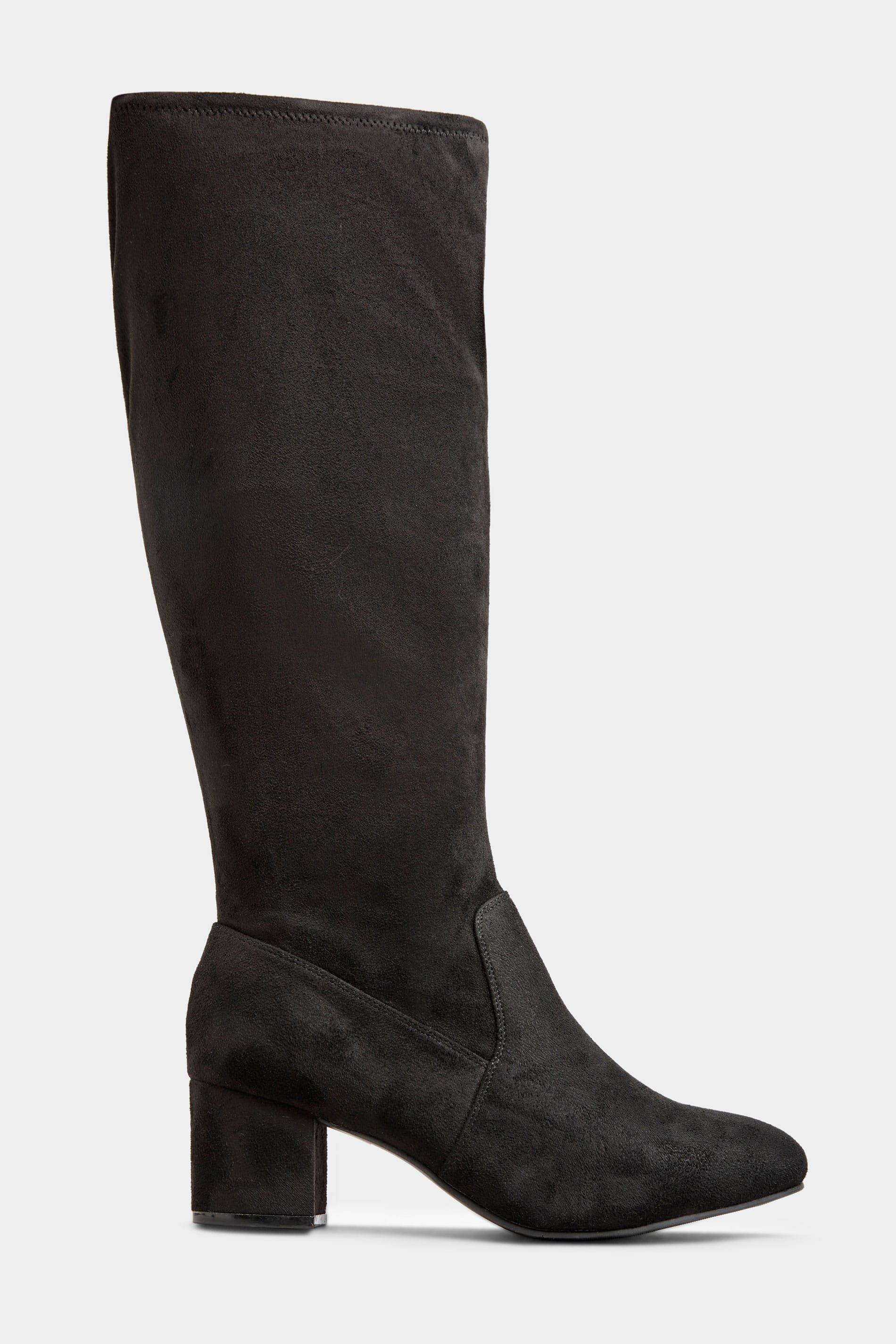 vegan suede knee high boots