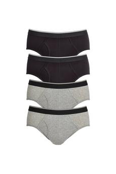 Cotton Traders Black 4 Pack Briefs