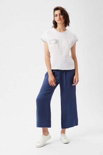 James Lakeland White Sequin Pocket T-shirt