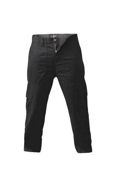 Duke Clothing Black London Cotton Cargo Trousers