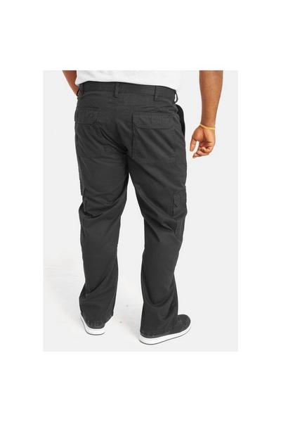 Duke Clothing Black London Cotton Cargo Trousers