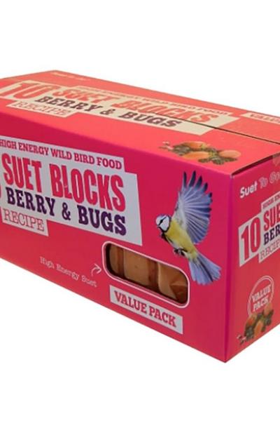 Suet To Go Black Berry And Bugs Block Value Pack (Pack Of 10)