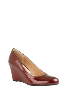 Lotus Dark Red 'Cache' Patent Wedge Shoes