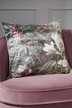 Hyperion Green 'Anthea Floral Velour' Cushion