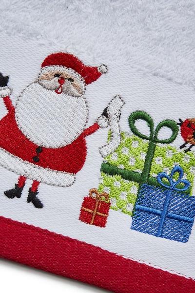Catherine Lansfield Catherine Lansfield Santa's Reindeers and Christmas  Presents Towel Pair White / Red | Debenhams